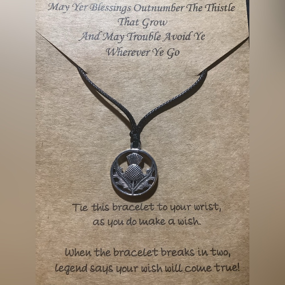 Silver Thistle Pendant Bracelet - Picture 3 of 3